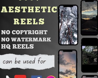 500+ aesthetic faceless Reels Bundle for instagram , tiktok video, viral reels, boost your social media, reels bundle,