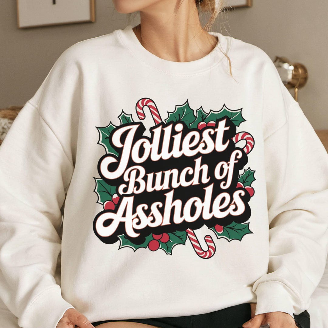 Jolliest Bunch of Assholes Png, Funny Adult Christmas Shirt Png, Adult ...