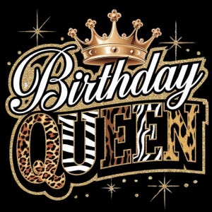 Birthday queen png, crown png, queen crown png, black queen, birthday png, queen png, funny birthday png, birthday gift, happy birthday mom. image 1