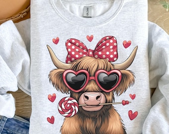 highland cow valentine png, Highland Cow png, Valentine Coquette Png, Retro Valentine Png, Valentine Heart Png, Love Png, Sublimation Design