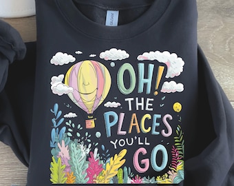 Oh The Places You’ll Go Png, Read Across America Png, School Teacher Png, Boho Reading Friend Png, Vintage Read Across America Png.