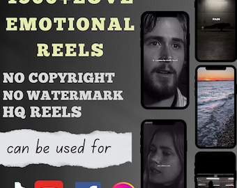 1500+ emotional Motivational Reels Bundle, faceless reels, instagram reels, youtube shorts, reels bundle, luxury videos, social media boost.