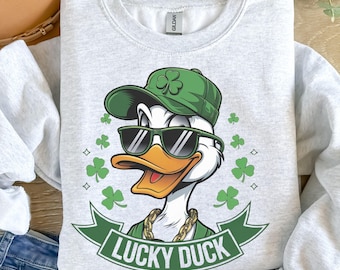Lucky Duck PNG, Duck St Patricks Day PNG, St Patricks png, Trendy St Patricks Shirt Design PNG, Kids St Patricks png, Sublimation designs.