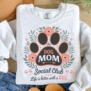 boho Dog Mom Social Club Png, La vita è migliore con un cane Png, social club Paw Png, mamma cane png, regalo per mamma cane, Trendy Png, download immediato.