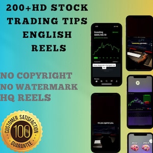 200+ aktiehandelstips, rullar med affärstips, aktiemarknadsrullar, motivationsrullar, Facebook-shorts, ansiktslösa rullar, Instagram-rullar