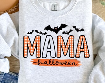 Retro Mama Halloween Png svg, Halloween Mama, Mom Life Png, Varsity Png, Trendy Png, spooky mama Png, Checkered Png Sublimation Shirt Design
