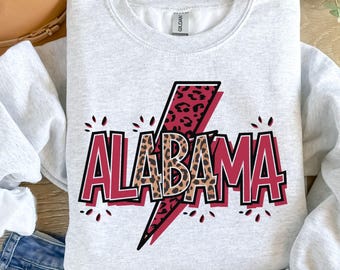 Alabama Football PNG for Sublimation, Leopard Print Alabama png Design, College Football Shirt png, Distressed PNG, Football Mom Png