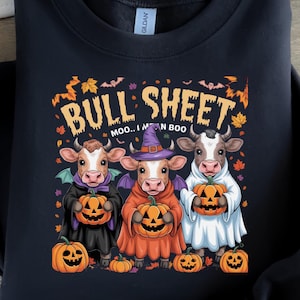 Bull Sheet PNG, Halloween Png, Bull Png, Ghost Cows Png, Fall Png, Funny Cow Png, Cow Lover Png, Spooky Season Png, Country Halloween.