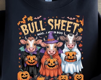 Bull Sheet PNG, Halloween Png, Bull Png, Ghost Cows Png, Fall Png, Funny Cow Png, Cow Lover Png, Spooky Season Png, Country Halloween.