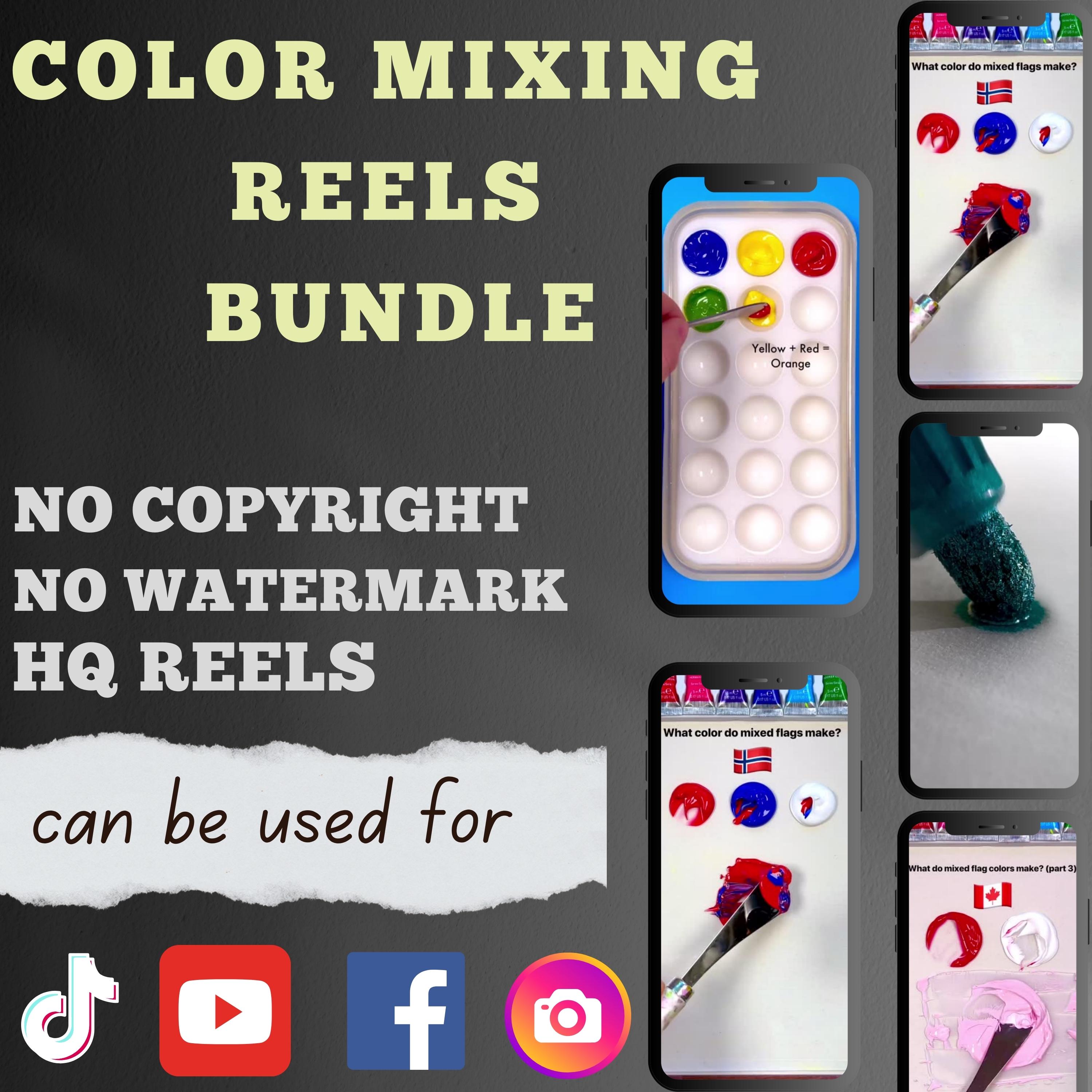 Color Mixing Faceless Instagram Reels, Art and Craft Reels, Youtube ...