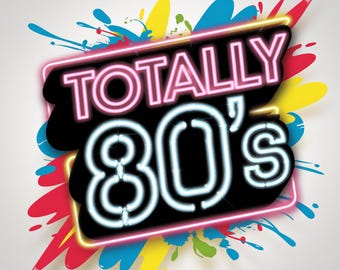 Totally 80's Png, Colorful Neon 80's, Retro 80's, Vintage 1980's, Trendy Png, T-Shirt Design, Sublimation Design, Instant Download Png, DTF.
