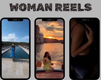 300+ Luxury women aesthetic reels bundle, Boss babe reels, Faceless Digital Marketing Videos, tiktok videos, canva videos.