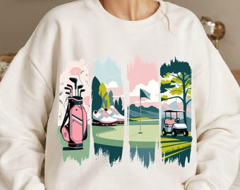 Golf Shirt PNG, Brush Stroke Golf Lover Png, Preppy Golf Masters Golf Design Png Sublimation Design Digital Download PNG.