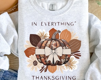 Give Thanks Png, Fall Coquette Artwork | Boho Floral Sublimation File | Jesus Doodles, Pumpkin Season