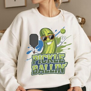 Pickle Ballin Png, Sublimation Design, Cute Funny Pickleball Png, Sport Png, Trendy Png, T-Shirt Design, Instant Digital Download Png, DTF