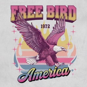 Freebird PNG, Rock'n'Roll Sublimation Download, Vaterländische Sublimation, Adler PNG, T-Shirt Design, Trendige Sublimationen Png, Flammen Png.