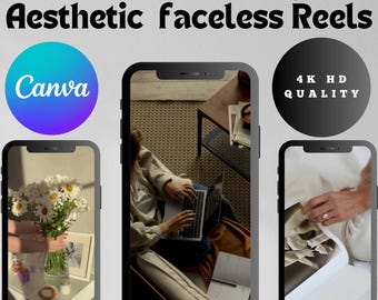 300+ faceless melanin aesthetic reels bundle, luxury videos, Faceless Digital Marketing Videos, Instagram Reels, tiktok videos, canva videos