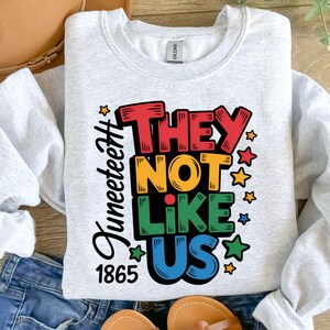 They Not Like Us, png, Juneteenth Black History Month, Black Lives Matter Shirt Design, 1865 Afro America png, Juneteenth-kaartsublimatie.
