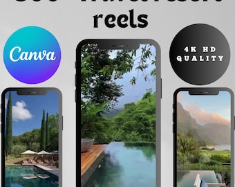 300+ Luxury faceless aesthetic reels bundle, luxury videos, Faceless Digital Marketing Videos, tiktok reels, Instagram Reels, canva videos.