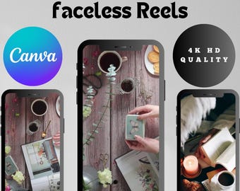 300+ coffee faceless aesthetic reels bundle, luxury videos, Faceless Digital Marketing Videos, Instagram Reels, tiktok videos, canva videos.