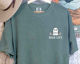 Dead Lift Pocket Shirt,Gym Halloween Shirt,Funny Gym Halloween Shirt,Fitness Lover Halloween Shirt,Ghost Halloween Shirt,Weightlifting Shirt