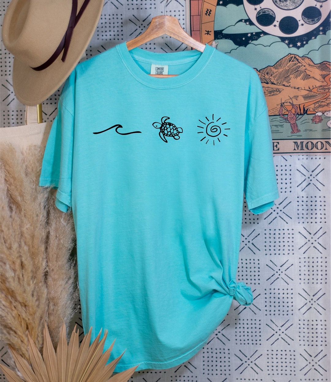 Turtle Ocean Sun Shirt Beach Shirt Beach Bum Shirt Ocean - Etsy