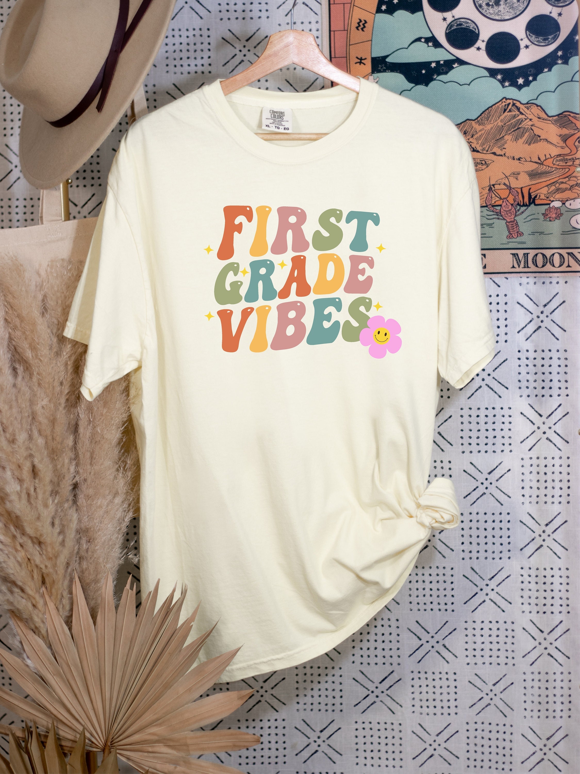 T-shirt Vintage Alstyle XL Blanc - Motif "Great Teacher", Coton, Rétro, Parfait état