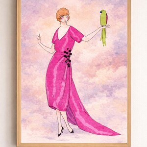 pink art deco dress ROWEN ROSE