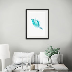 Sea Shell Wall Art, Aspect of The Sea series, Water color, Wall Art Print, INSTANT DOWNLOAD