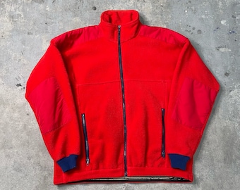 Vintage 1990s L.L Bean Fleece Zip Up Sweatshirt / 1990s / Vintage L.L Bean / Red Fleece / Cozy / Vintage Outerwear