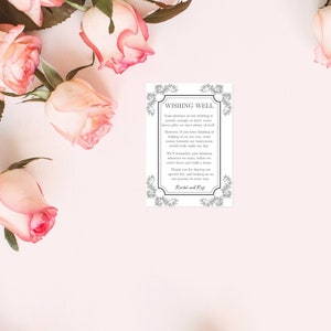 Modello stampabile per biglietto di matrimonio con pozzo dei desideri Friends Forever