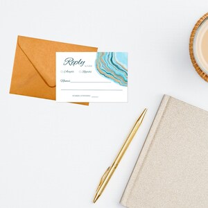 Lovely Layers Printable Wedding Reply Card Template