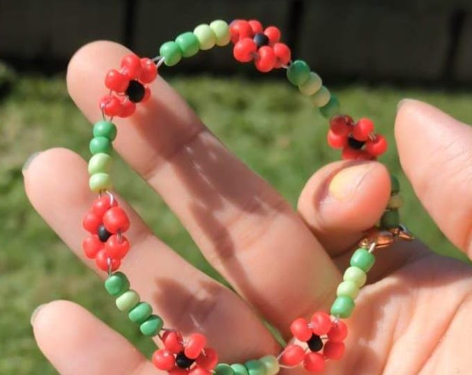 Red Poppy Remembrance Bracelet
