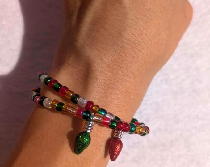 Christmas lights bracelet