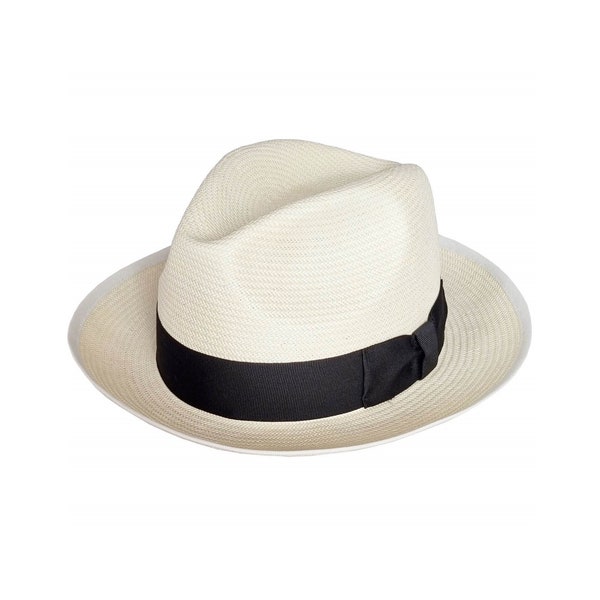 Chapeau Panama - Chapeaux De Paille Toyo Authentiques De Couleur Bleach