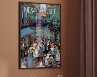 The New Yorker Poster - August 2 1958, Aesthetic Room Decor, Retro Magazine Cover, Vintage Art Print, Gallery Wall, New Yorker Magazine