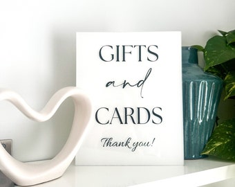 Gifts and Cards Sign | 8x10in Acrylic Sign | Cards and Gifts Sign | Acrylic Wedding Sign | Wedding Signage | Acrylic Signage