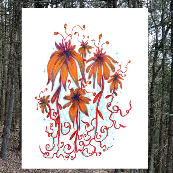 Fanciful Flowers | Digital Download Art Print