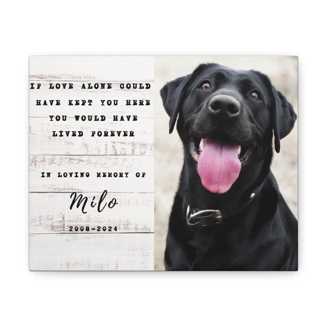 Personalized Pet Memorial Canvas Wall Art, Loss of Pet, Pet Memorial