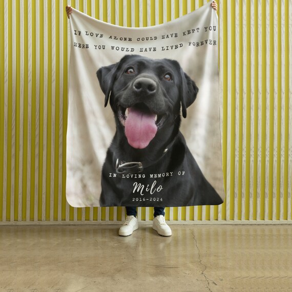 Personalized pet memorial blanket discount