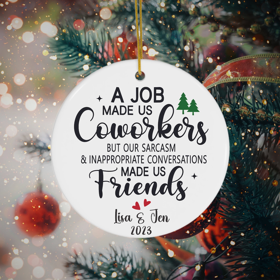Personalized Coworker Ornament, Custom Christmas Ornament for Coworker ...