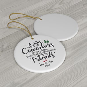 Personalized Coworker Ornament, Custom Christmas Ornament for Coworker ...