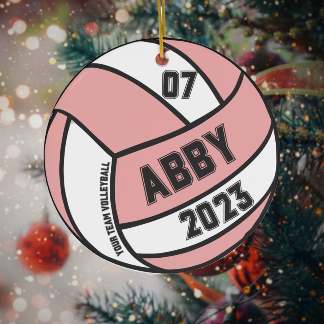 Personalized Volleyball Ornament, Sports Ornament 2023, Christmas Gift