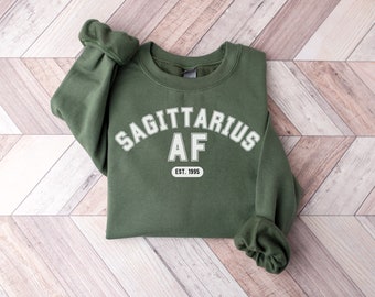 Personalized Sagittarius AF Sweatshirt, Sagittarius  Sweatshirt, Sagittarius  Sign Crewneck, Sagittarius  Gifts, Sagittarius  Birthday Gift