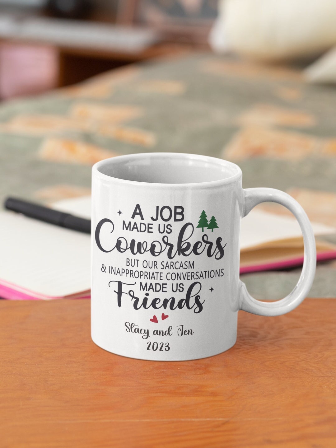 Personalized Coworker Coffee Mug, Custom Christmas Mug for Coworker ...