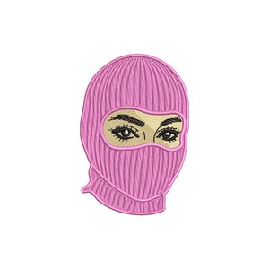 Balaclava Eyes Embroidery Design, Ski Mask Patch (4x4, 5x7 Hoop) (Instant Download)