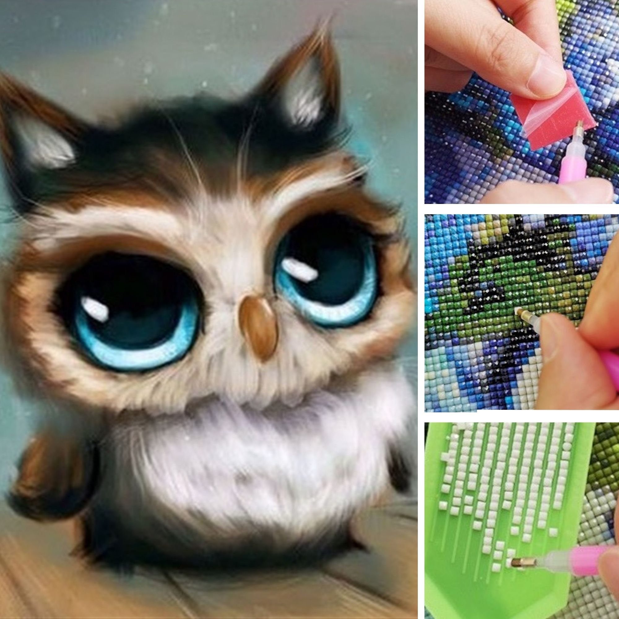 5D Diamond Painting Owl DIY Full Drill Resinstones Embroidery Diamond Paint  Mosaic Cross Stitch Canvas Diamond Art Paintings 