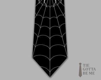 Original Design Halloween Spider Necktie