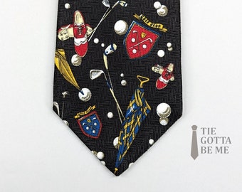 Distinction Golf Theme Necktie is A Perfect Tie for the Golfer in Your Family