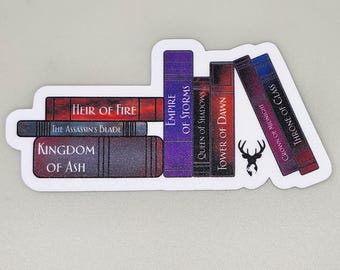 Throne of Glass Bookshelf Sticker